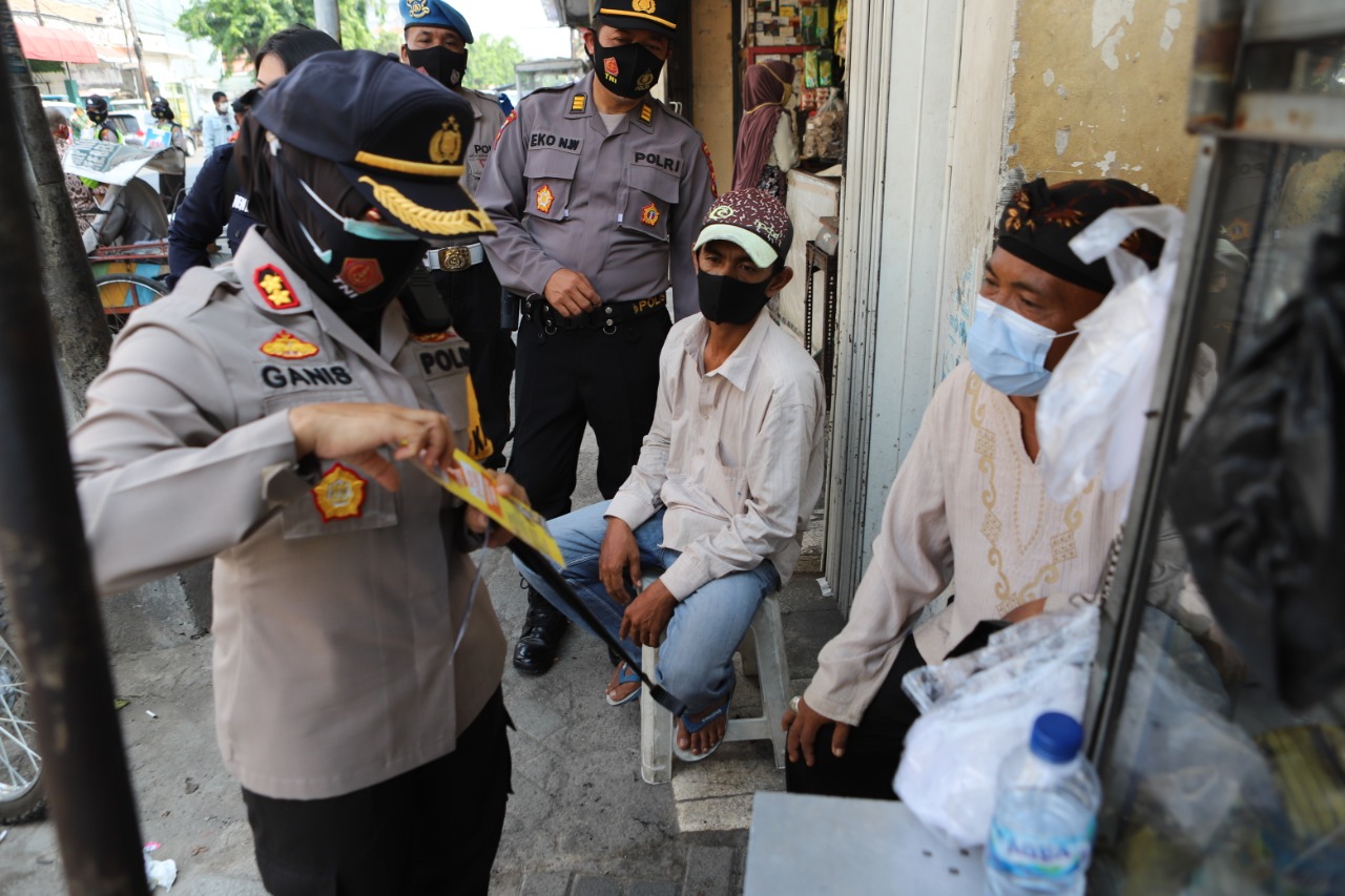 Patroli Mobile Yustisi, Polres Pelabuhan Tanjung Perak Tindak 43 Orang Pelanggar Protokol Kesehatan