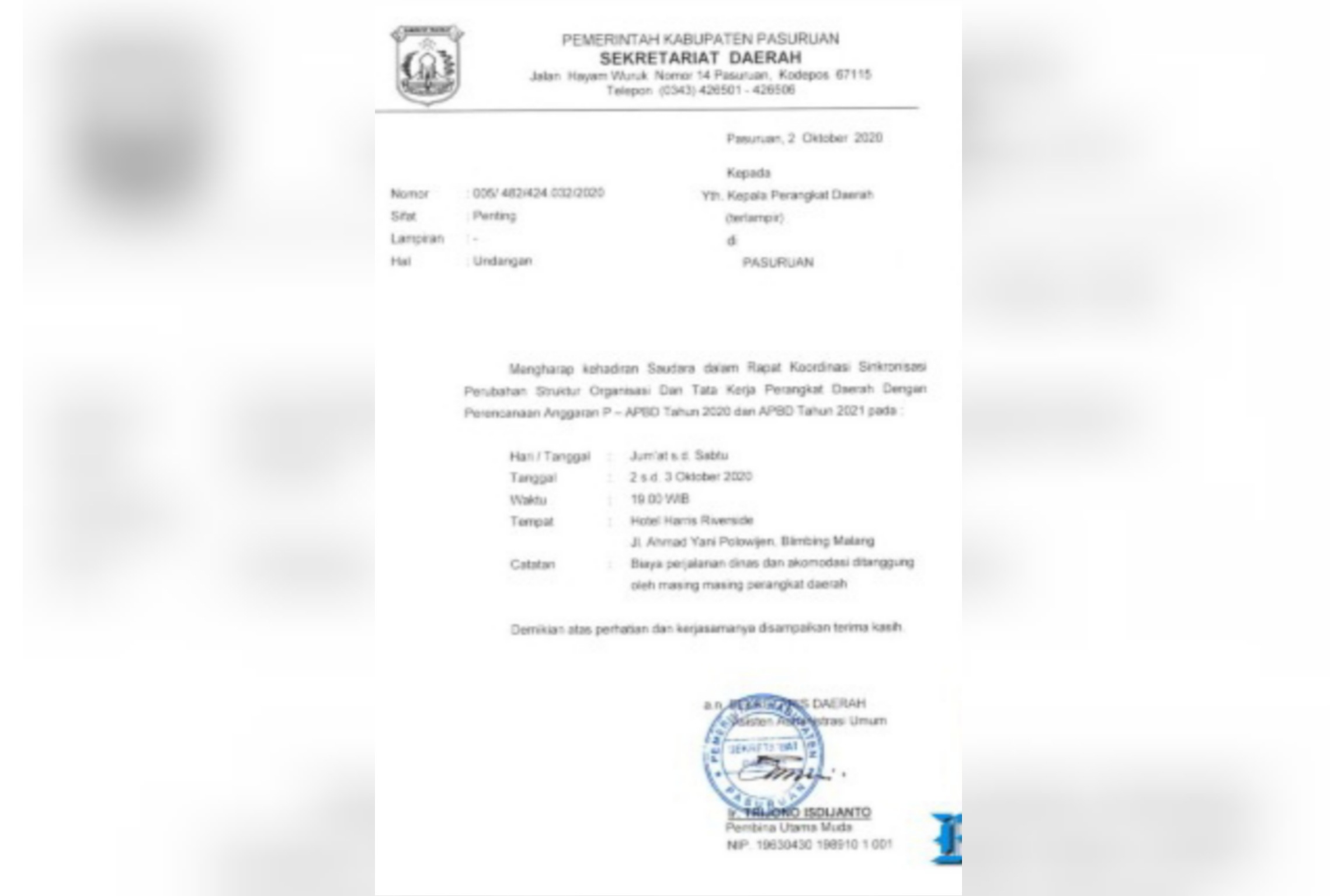 Gelar Rapat Bahas Anggaran, Pegiat Anti Korupsi Kecewa Pemkab Pasuruan Hamburkan Uang Rakyat