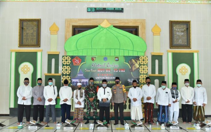 Kodim 0812 Lamongan Pringati HUT TNI ke-75, Gelar Khotmil Qur’an