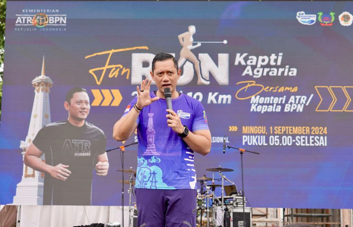 Hadiri Fun Run KAPTI-Agraria, Menteri AHY Ajak Taruna Raih Mimpi Besar dengan Kerja Keras dan Kedisiplinan