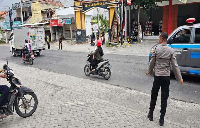 Sinergi Polsek Tikung dan NU Jaga Hari Santri