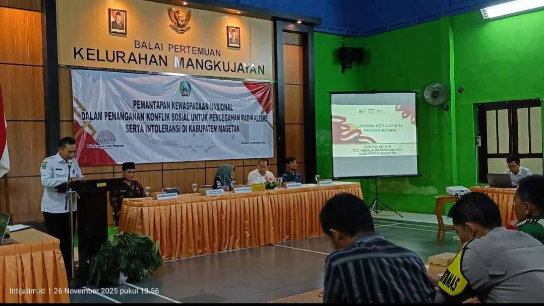 Cegah Radikalisme dan Intoleransi, Kesbangpol Magetan Sosialisasi Penanganan Konflik Sosial