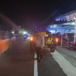 Patroli Blue Light Polsek Tikung memantau situasi kamtibmas di jalur rawan pada dini hari