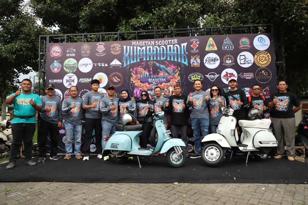 Vespa Mania Menggema di Magetan, Kapolres: Jadilah Pelopor Keselamatan Jalan!