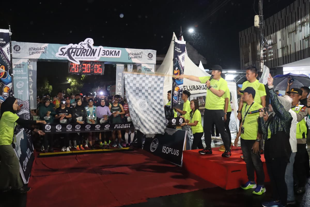 Polres Magetan Dukung ‘SahuRun’ 30K di Malam Ramadan 1447 H